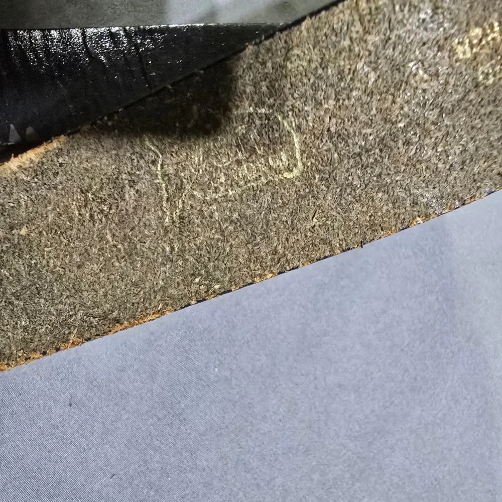 Vintage Leather Belt Mens 34 Black Eagle Buffalo Native American USA